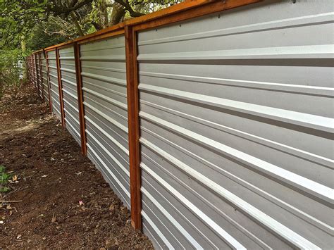 sheet metal fence panels price|4x8 corrugated metal fence panels.